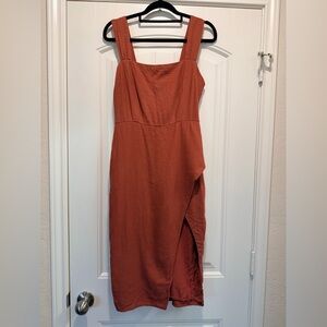 Abercrombie & Fitch Asymmetrical Rust Dress